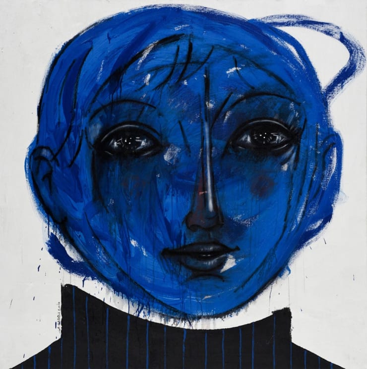 Untitled from Ripples series, 2017 Acrylic on canvas 180 x 180 cm