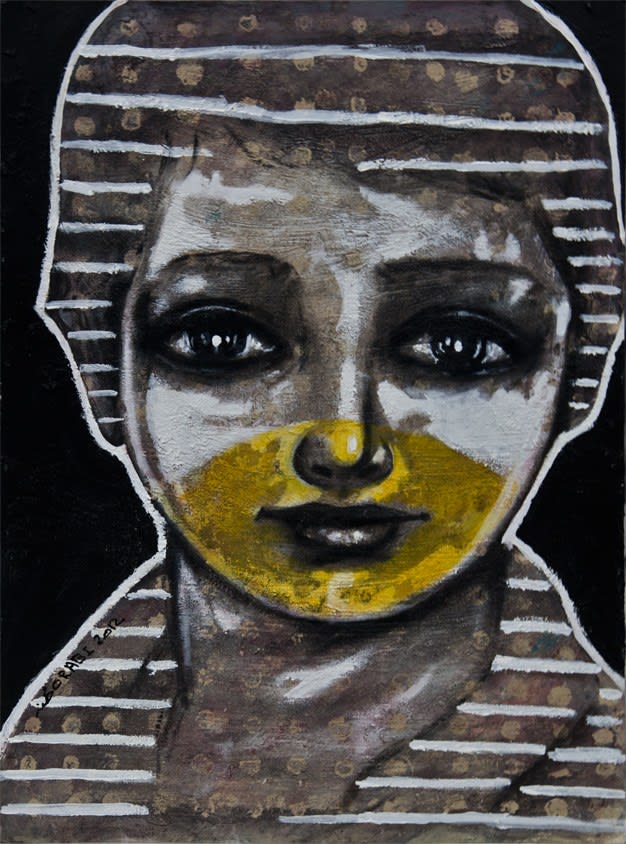 Profile Portrait, 2012 Mixed Media on Paper 80 x 60 cm