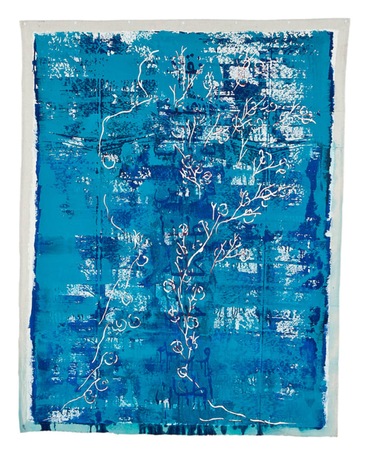 Migration Stories #21, 2016 Mixed media on canvas 148 x 116 cm