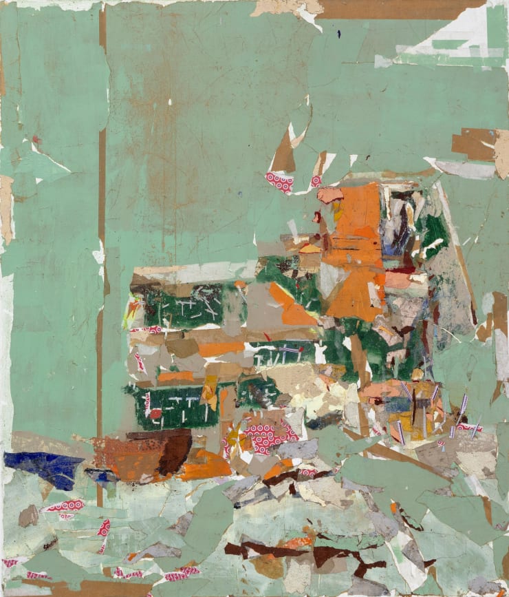 Untitled, 2019 Paper collage on canvas 140 x 120 cm