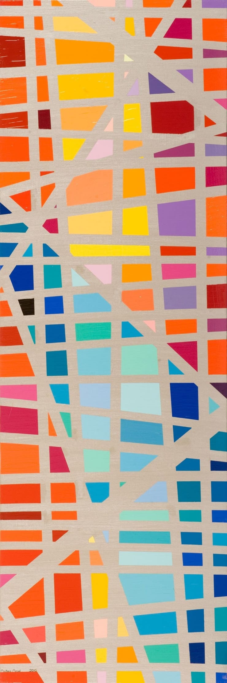 Trial No. 35, 2010 Acrylic on Canvas 150 x 50 cm