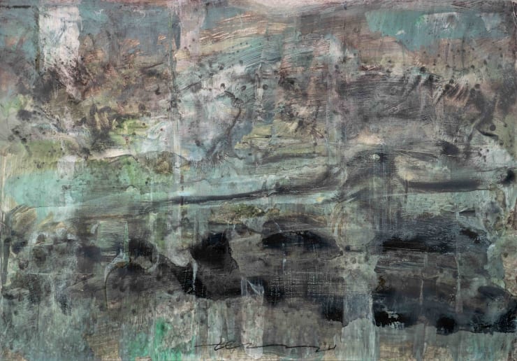 Transience 13, 2024 Acrylic on Paper 35 x 50 cm