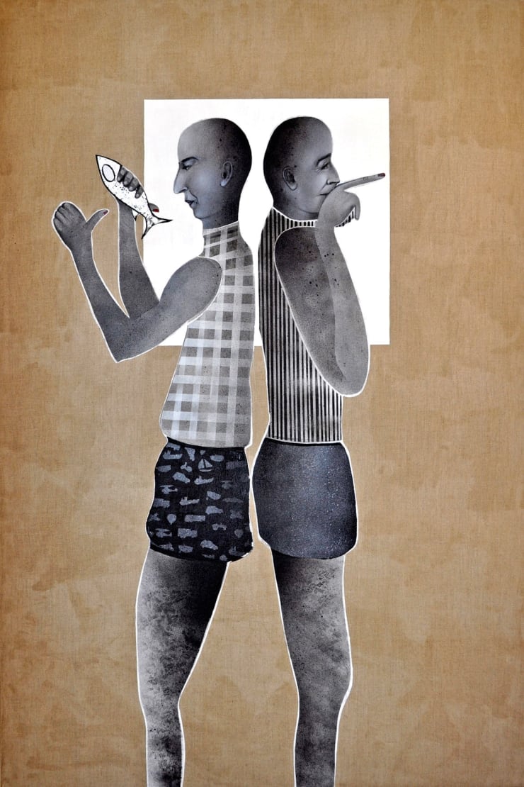 Le second s'appelle (The Silver Fish), 2011 Acrylic on Canvas 195 x 130 cm