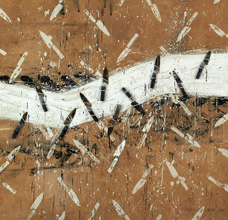 Pain, 2012 Mixed Media on Canvas 180 x 180 cm