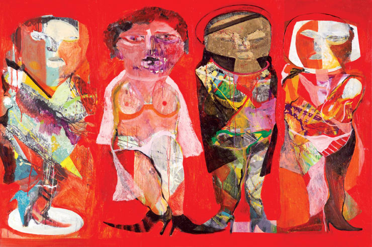 Kais Salman Fashion Series, 2008 Mixed Media on Canvas 120 x 180 cm