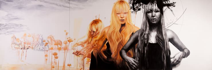 Untitled, 2014 Oil on canvas 100 x 300 cm