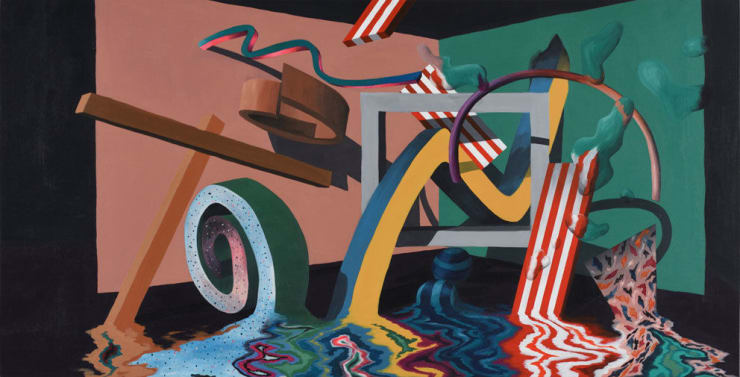 All Things Come Apart 15, 2017 Acrylic on raw linen 83 x 163 cm