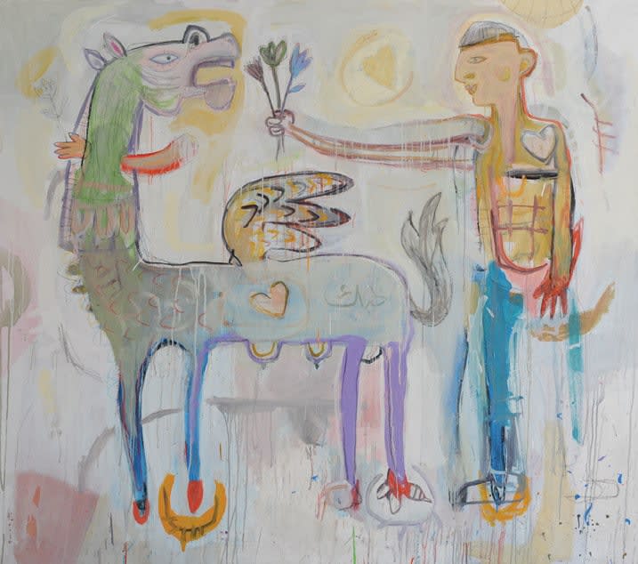 The Gift, 2009 Mixed Media on Canvas 150 x 170 cm