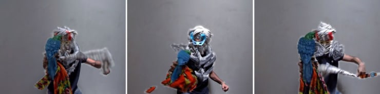 Performance #19 from the Distorted Reality Series, 2007 Lambda Print Edition of 10 + 1 AP 40 x 159 cm (Triptych)