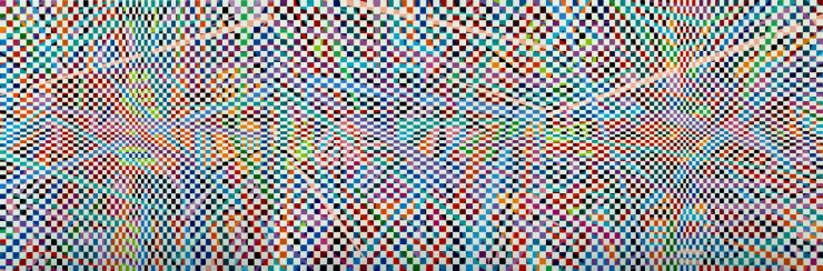 Trial No. 57, 2011 Acrylic on Canvas 185 x 555 cm