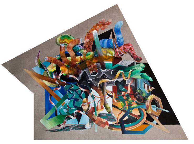 After Denudation 8, 2016 Acrylic on raw linen 110 x 150 cm