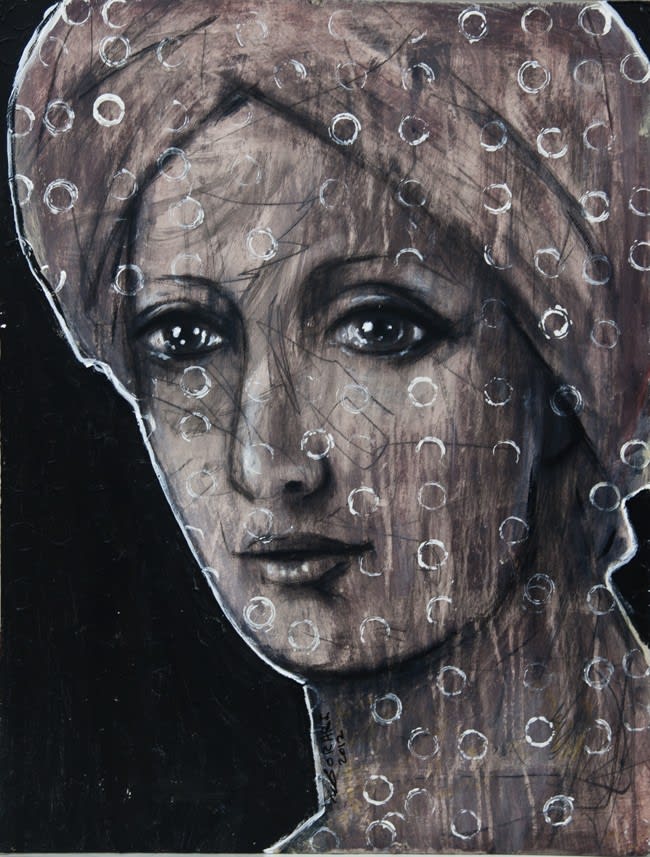 Profile Portrait, 2012 Mixed Media on Paper 80 x 60 cm