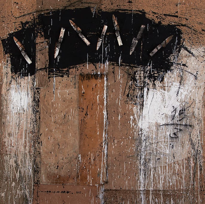 Pain, 2012 Mixed Media on Canvas 180 x 180 cm