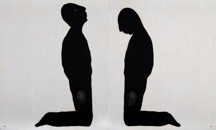 Godot To Come Yesterday, 2011 Indian Ink, Oil, Rice & Printed Paper On Canvas 200 x 320 cm