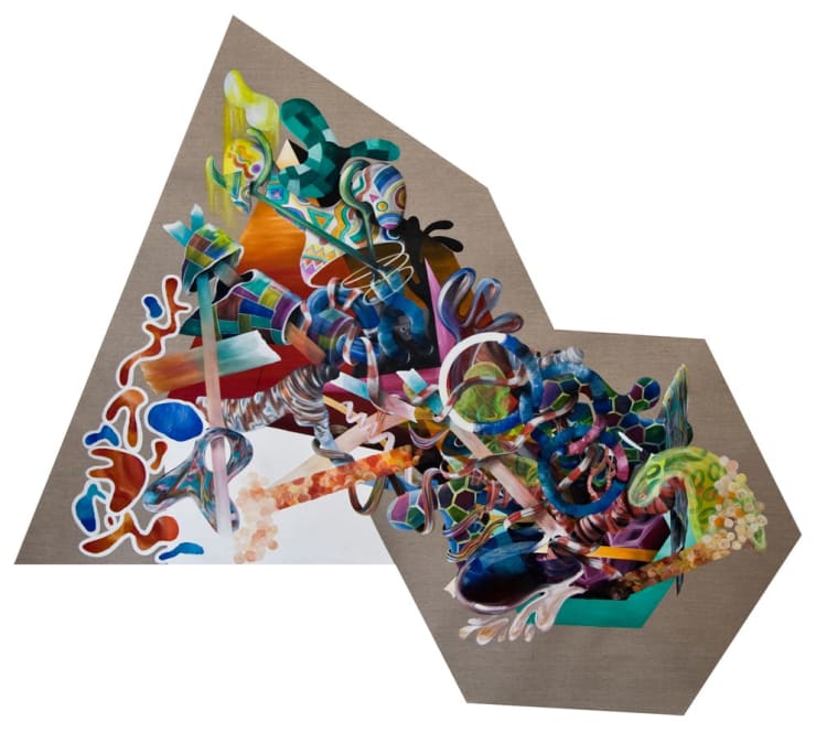 After Denudation 7, 2016 Acrylic on raw linen 188 x 208 cm