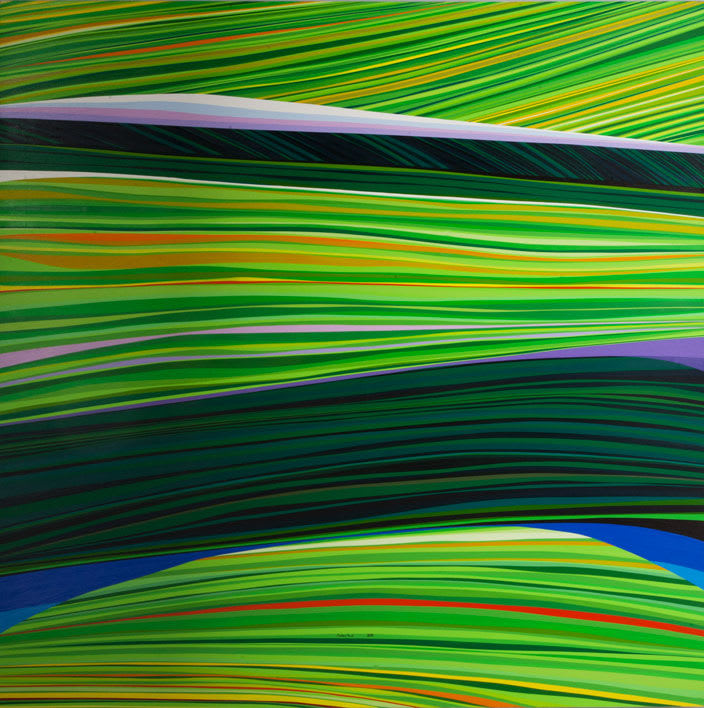 Trial No. 92 - A Date with Spring, 2013 Acrylic on Canvas 200 x 200 cm