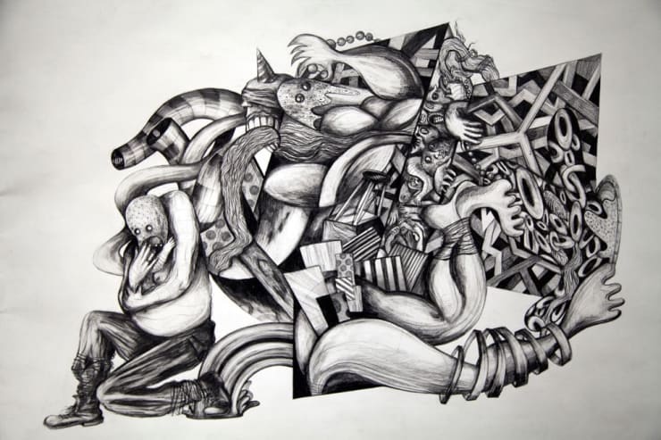 Man of War Study, 2013 Graphite on Paper 60 x 80 cm