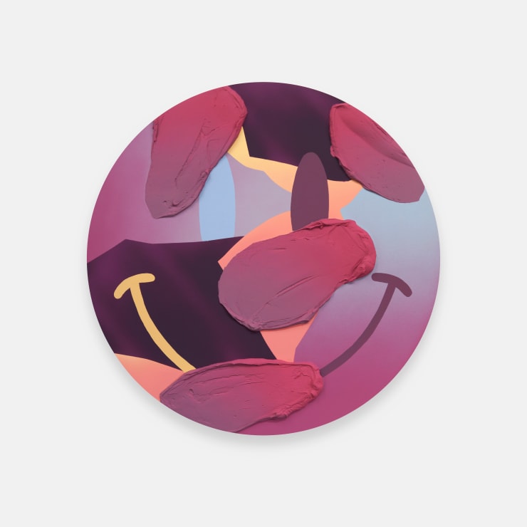 Elliott Routledge Makeup #3, 2024 Acrylic on Birchwood Panel 60 × 60 × 4 cm