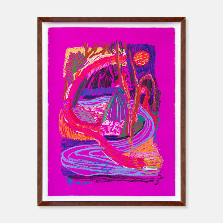 Ellie Hannon Tracking Desire, 2024 Oil stick and pigment on Arches paper 76 × 57 cm (unframed) 85 × 65.5 × 4 cm (framed)