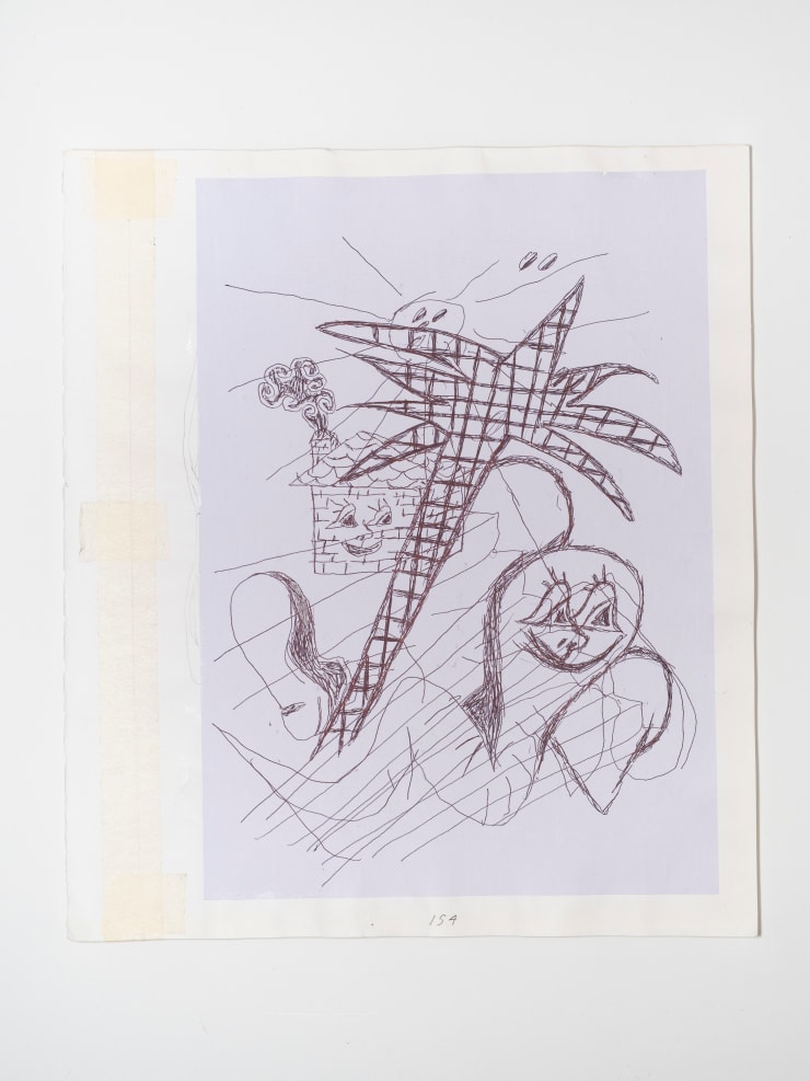 James Cooper Sketchbook Pages 154 ~ 155, 2023 Collage; ink and pencil on sketch book paper (double-sided) 28 x 32.5 cm