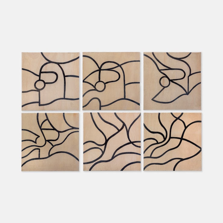 Michael Fikaris 1973 ~ PresentDemocratic Society, 2021 Signed and Dated on Reverse of Panel Enamel on pine plywood panel 30 × 30 × 0.5 cm