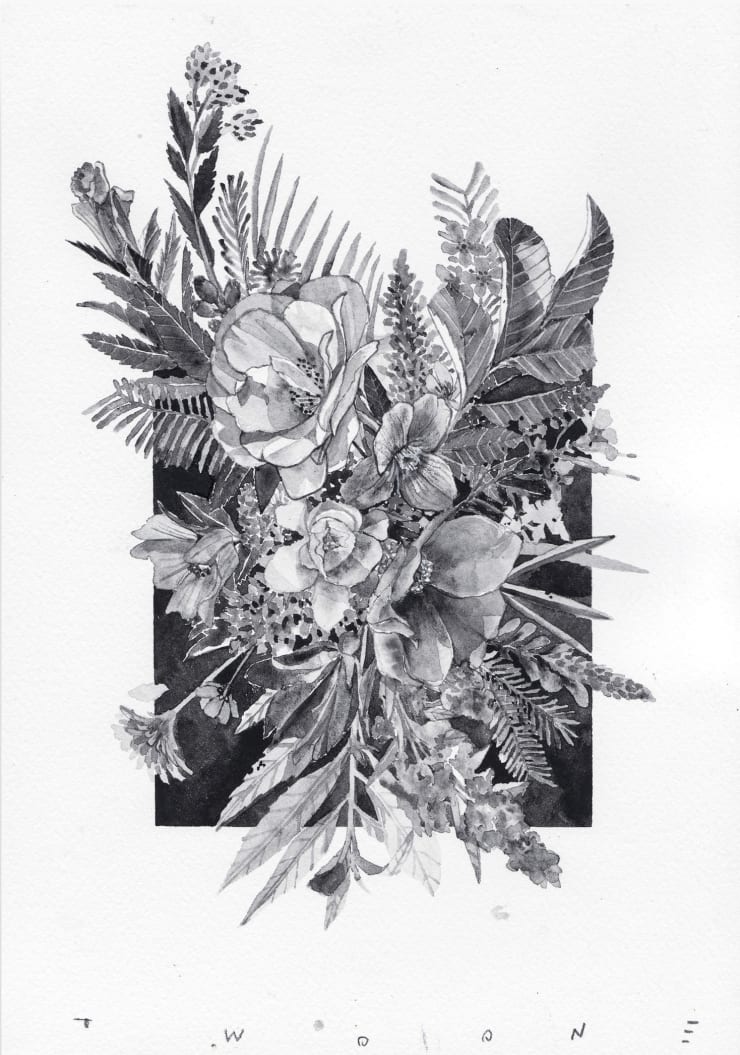 Hiroyasu Tsuri 1984 ~ PresentWild Flora of Lille, 2025 Signed, titled and dated on reverse Watercolour on 300gsm archive paper in perspex frame 29.7 × 21 cm (unframed) 46 × 35 × 3 cm (framed)