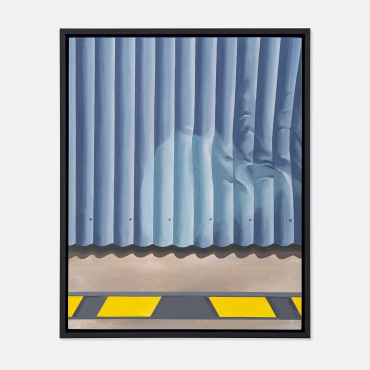 George Goodnow A Wrinkle on the Surface, As if It Was Expressing an Emotion, 2024 Acrylic and oil on timber panel 51 × 41.5 × 2 cm (unframed) 54 × 43.5 × 3.5 cm (framed)