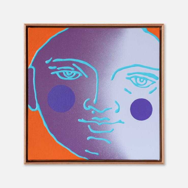 Lucas Croall Kickons, 2023 Acrylic, Aerosol, Gloss and Enamel on Linen 44 x 44 cm (unframed) 47 x 47 x 4.5 cm (framed)