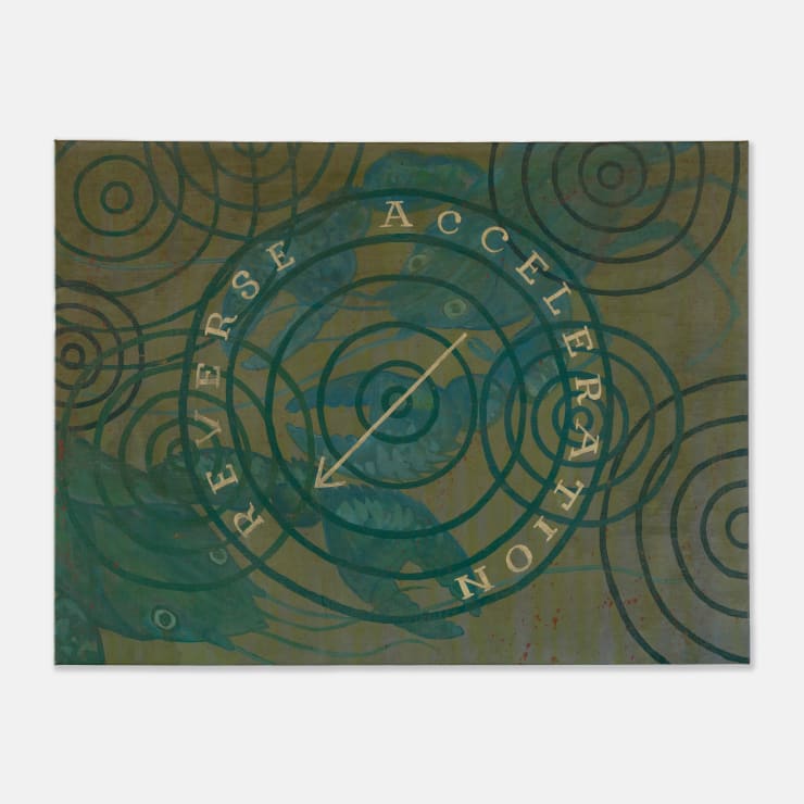 Tom Civil Cherax Destructor, 2023 Acrylic and Aerosol on Linen 90 × 120.5 × 4 cm