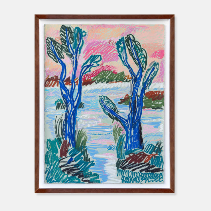 Ellie Hannon I Would Love to See You Again, 2024 Oil stick and pigment on Arches paper 76 × 57 cm (unframed) 85 × 65.5 × 4 cm (framed)