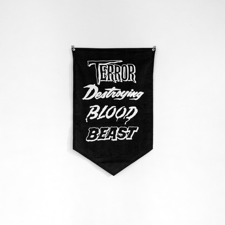 James Bourbon Type Mash #8, 2023 Cut Flock Vinyl on Unstretched Canvas Approx: 105 × 65 × 1 cm