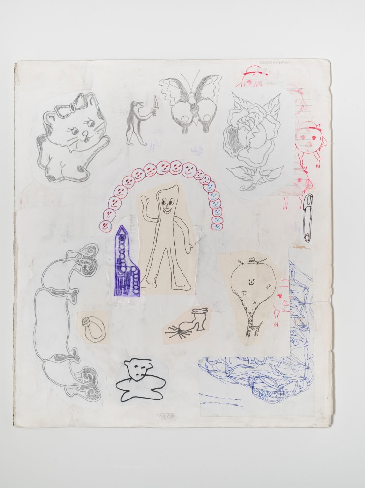 James Cooper Sketchbook Pages 02 ~ 03, 2023 Collage; ink and pencil on sketch book paper (double-sided) 28 x 32.5 cm