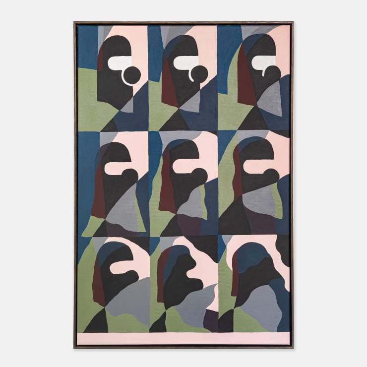 Michael Fikaris 1973 ~ PresentThe Weather Report, 2024 Signed, Titled and Dated on Reverse of Canvas Acrylic on canvas 91 × 60.5 × 2.5 cm