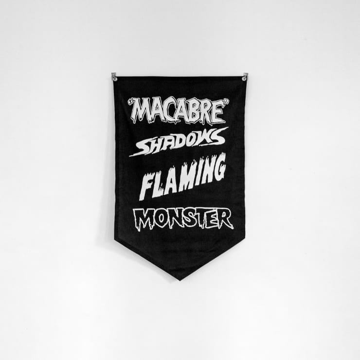 James Bourbon Type Mash #7, 2023 Cut Flock Vinyl on Unstretched Canvas Approx: 105 × 65 × 1 cm