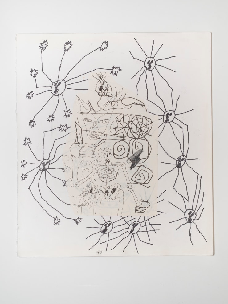 James Cooper Sketchbook Pages 40 ~ 41, 2023 Collage; ink and pencil on sketch book paper (double-sided) 28 x 32.5 cm