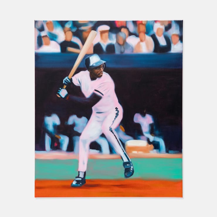 Heath Nock 1984 ~ PresentBatter, 2025 Titled, signed and dated on reverse Oil on linen 122 × 102 × 4 cm
