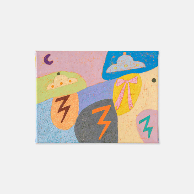 Morgan Blue 1993 ~ PresentChange of View, 2024 Signed, titled and dated on reverse Acrylic, flashe and graphite on cotton canvas 23 × 30.5 × 3.5 cm