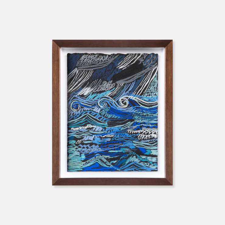 Ellie Hannon To Weather a Storm, 2024 Oil stick and pigment on Arches paper 33 × 25 cm (unframed) 40.5 × 32.5 × 4 cm (framed)