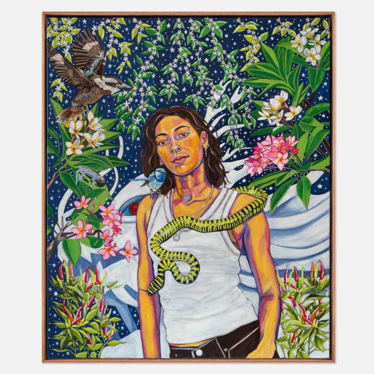 Noni Cragg Natalia, 2023 Signed, titled and dated on reverse Oil on Italian Linen 122 × 102 × 3 cm