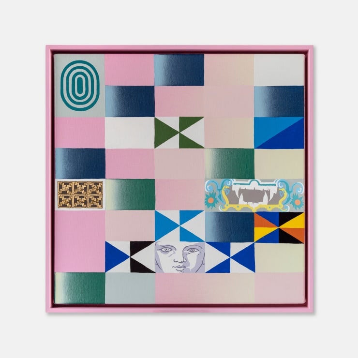 Lucas Croall Surprise, 2023 Acrylic, Aerosol, Gloss and Enamel on Linen 44 x 44 cm (unframed) 47 x 47 x 4.5 cm (framed)