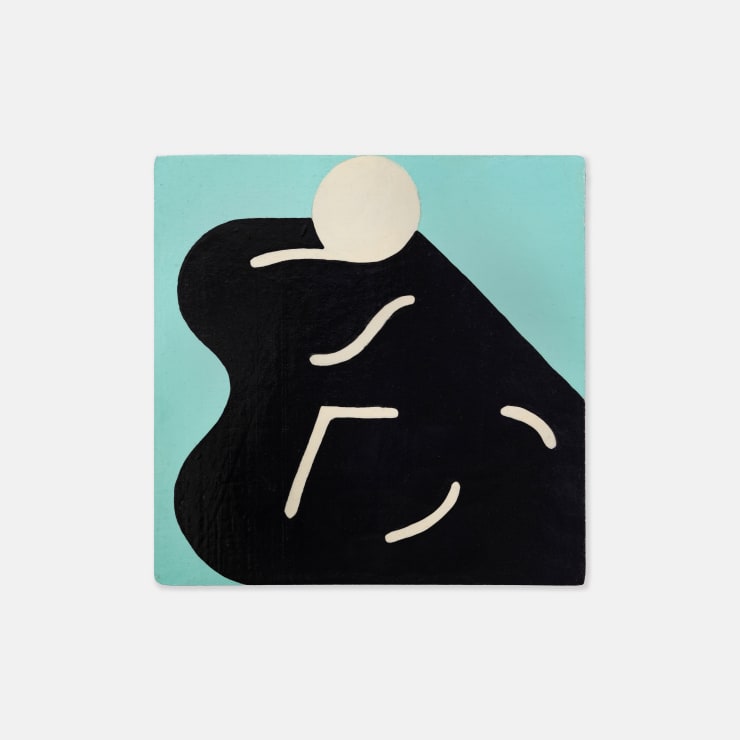 Michael Fikaris 1973 ~ PresentDeepfake 02, 2024 Signed, Titled and Dated on Reverse of Panel Acrylic & gouache on hoop pine panel 20 × 20 × 0.7 cm