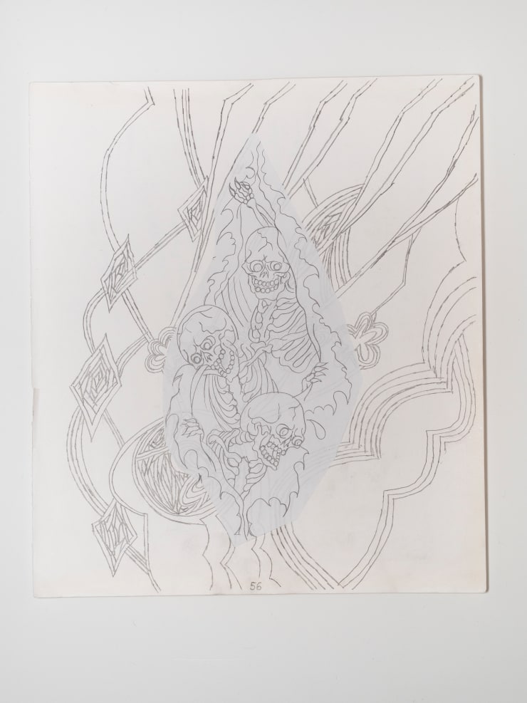 James Cooper Sketchbook Pages 56 ~ 57, 2023 Collage; ink and pencil on sketch book paper (double-sided) 28 x 32.5 cm