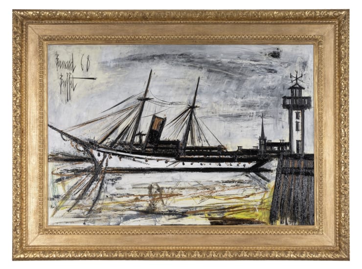 Bernard Buffet (1928-1999), Yacht et phare, 1968