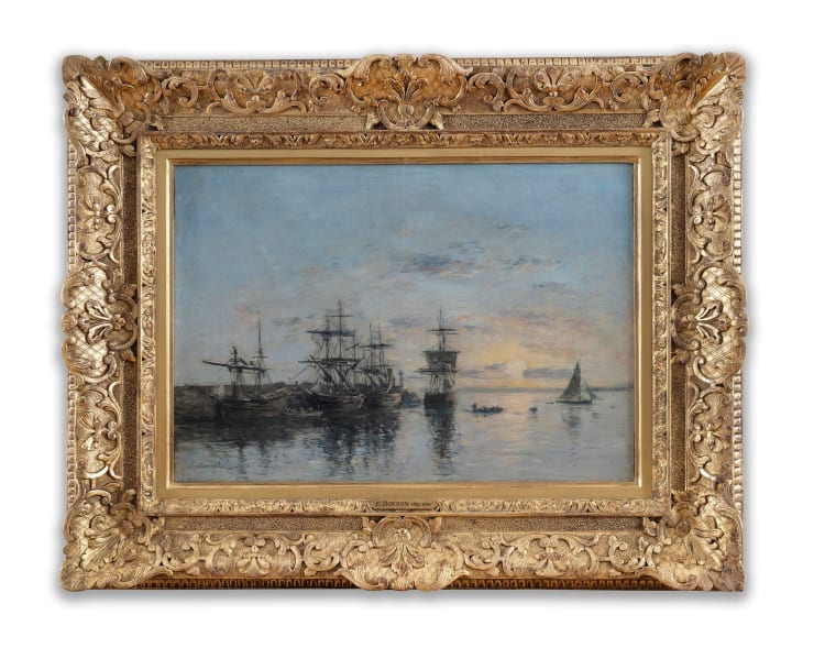 Eugène Boudin (1824-1898), Port en Bretagne, 1873
