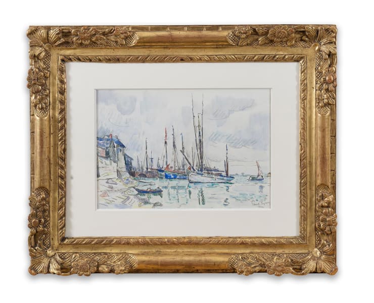 Paul Signac (1863-1935), Thonier et sardiniers dans un port breton, 1922