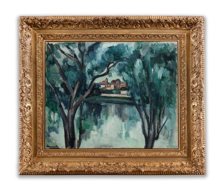 Maurice De Vlaminck (1876-1958), Village et bord de rivière, circa 1911-1912