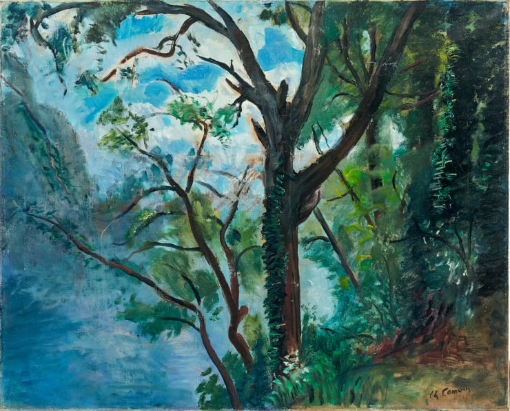 Charles Camoin (1879-1965), Dans les Bois au bord du Gard, 1953