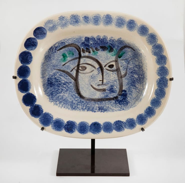 Pablo Picasso (1881-1973), Visage noir moucheté (A.R. 49), 1948