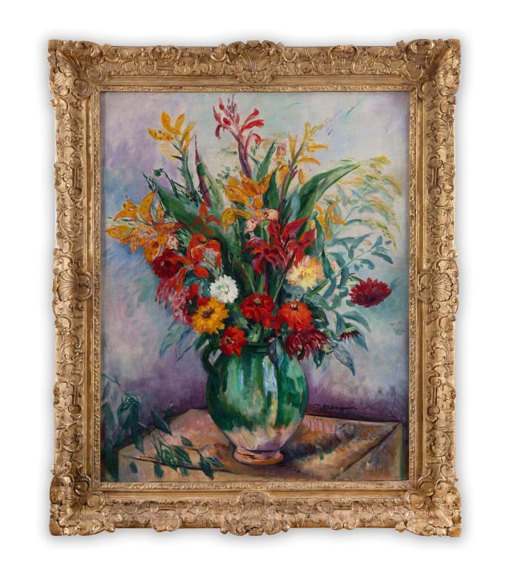 Henri Manguin (1874-1949), Vase vert et fleurs, 1928