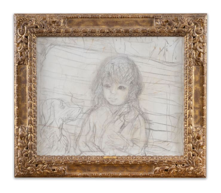 Pierre Bonnard (1867-1947), Isabelle Lecomte du Nouy avec le chien de l'artiste au Cannet, circa 1940-1947